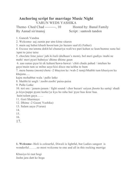 Script For Ched Chad .